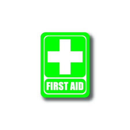 Ergomat 12in x 9in RECTANGLE SIGNS - FIRST AID DSV-SIGN 108 #2333 -UEN